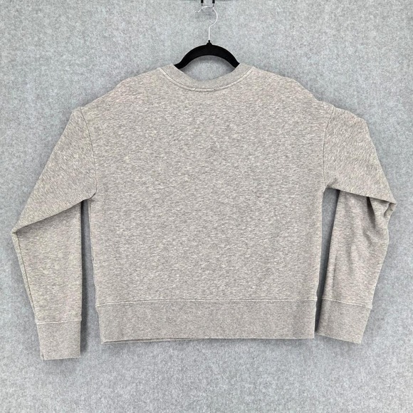 Evereve Women Medium Heart Graphic Crewneck Sweatshirt Long Sleeve heather Gray - Picture 3 of 5